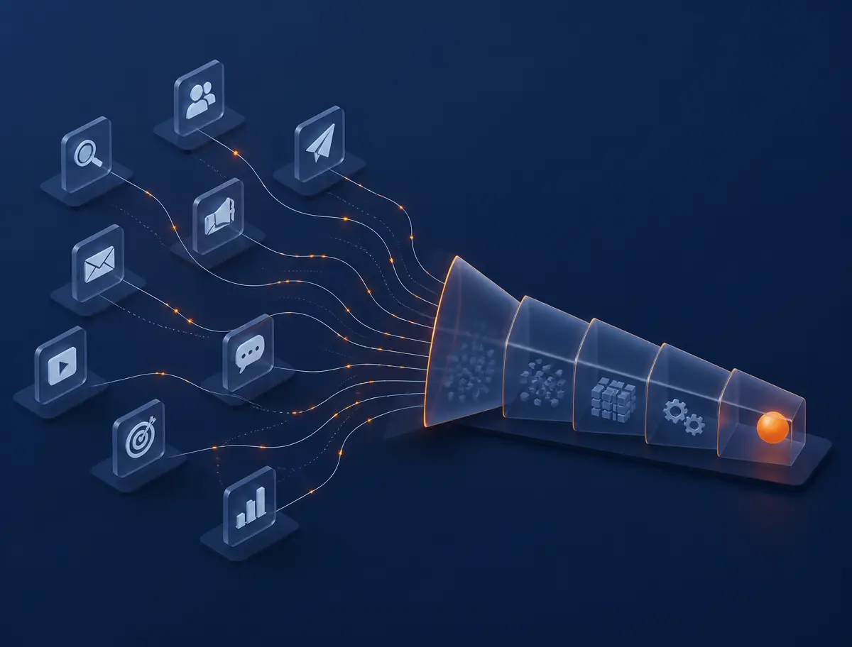 Fragmented demand channels converging into one connected growth system designed by Rapid Neuron Fragmented demand channels converging into one connected growth system designed by Rapid Neuron