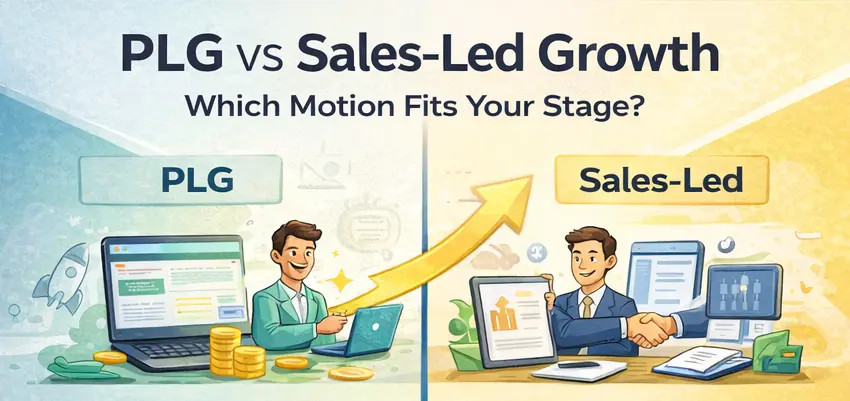 PLG vs Sales-led growth comparison for B2B SaaS businesses
